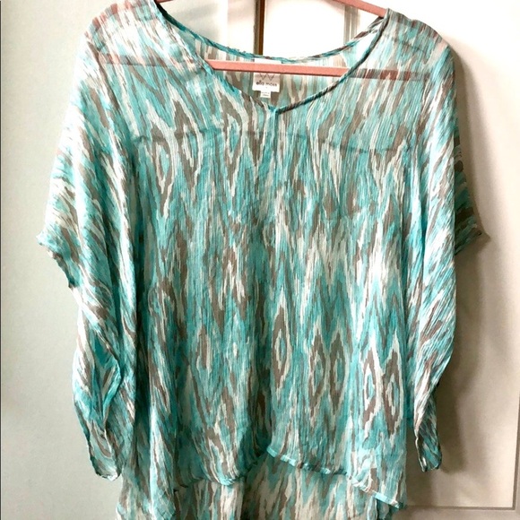 ELLA MOSS animal print  silk top - Picture 1 of 7